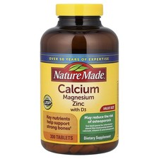 Nature Made Calcium Magnesium Zinc with D3 300 Tablets Gluten-Free, No