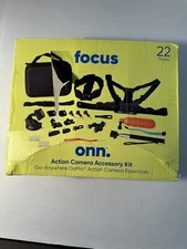 Onn. Action Camera Accessory Kit for Most GoPro Hero Models 22 Pieces Including