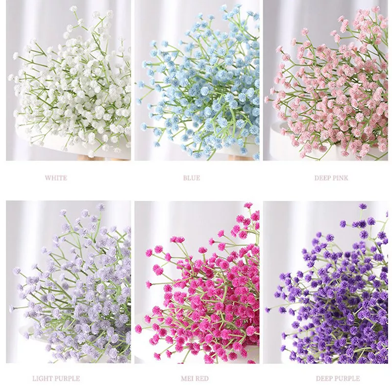 Silk Blooms Faux Babys Breath Heads For Home And Event Decor In