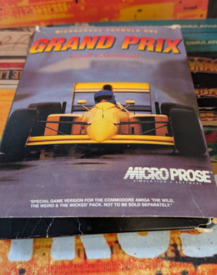 Grand Prix Formula One Commodore Amiga (3 Disks, Manual, Box) working CIB 16-bit