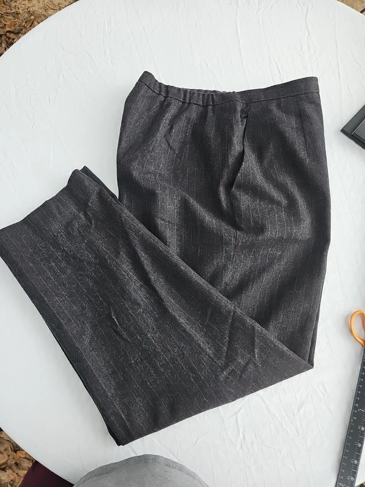 Pantalones Pendleton Vintage Lana Virgen Negros Mujer 16 Forrados Hechos en EE. UU. Foto 3 de 4