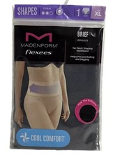 Maidenform Flexees Black Firm Shaping Brief FP0051 No Pinch Waistband Women  s XL