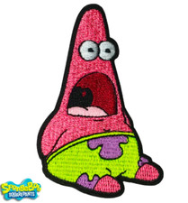 SpongeBob SquarePants Shocked Patrick Iron On Patch