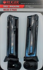 Ruger Sr22 22lr 10 Round Magazine 90647 Sr-22 .22 10rd Mag Value 2 Pack Oem New