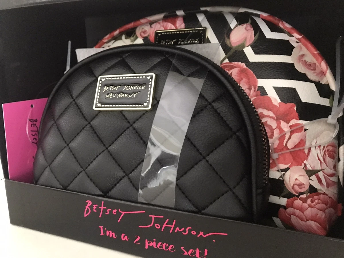 Betsey Johnson 2 Piece Cosmetic Bag
