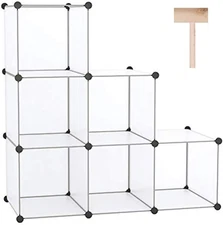 C&AHOME Cube Storage Organizer, 6-Cube Shelves Units, Closet Cabinet, DIY Plasti