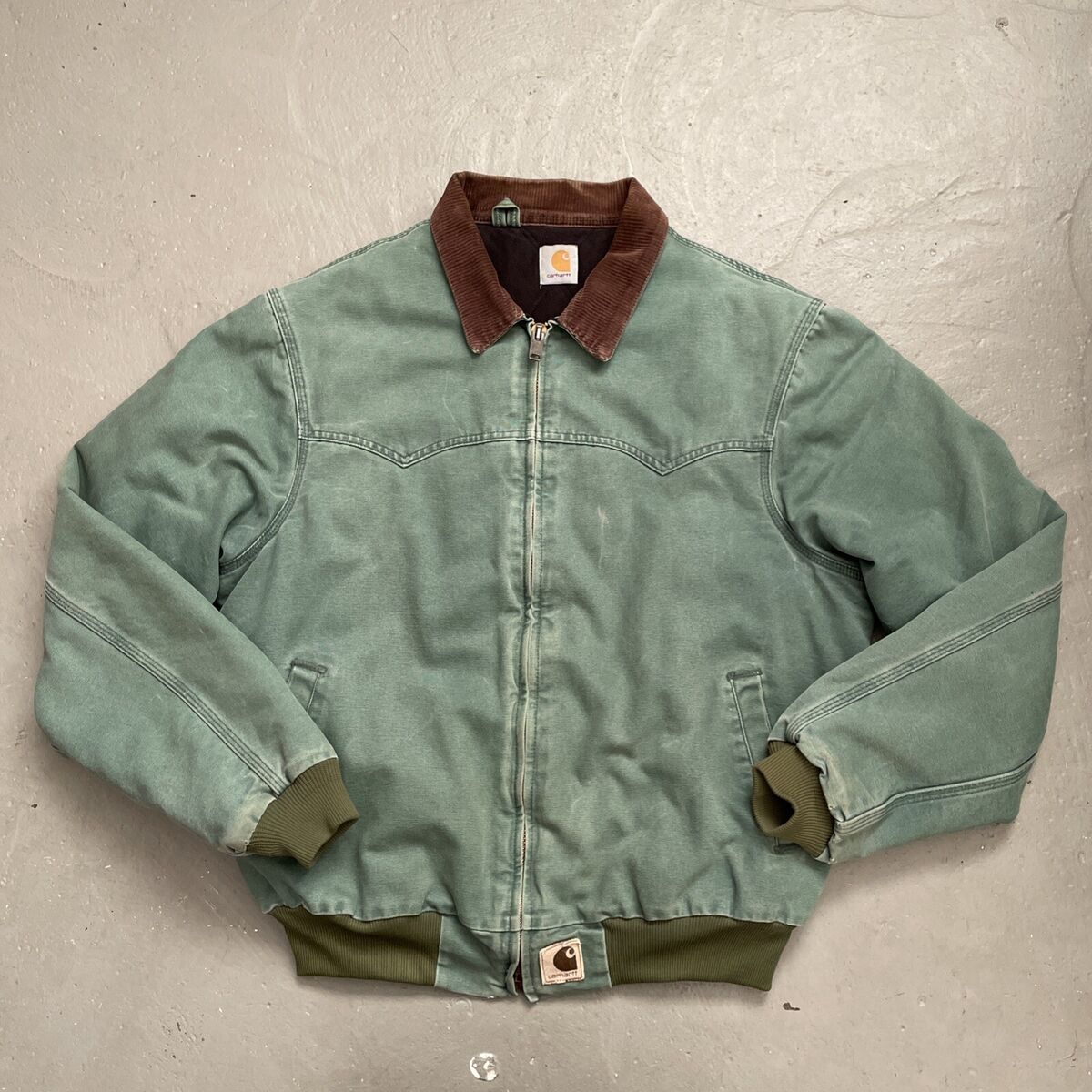 Vintage Carhartt JQ2394 Santa Fe Bomber Work Canvas Jacket Vintage Carhartt JQ2394 Santa Fe Bomber Work Canvas Jacket