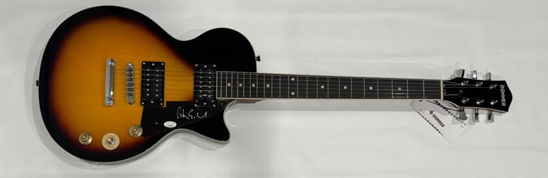PETER GABRIEL SIGNED SUNBURST DLP ELECTRIC GUITAR GENESIS VERY RARE JSA COA