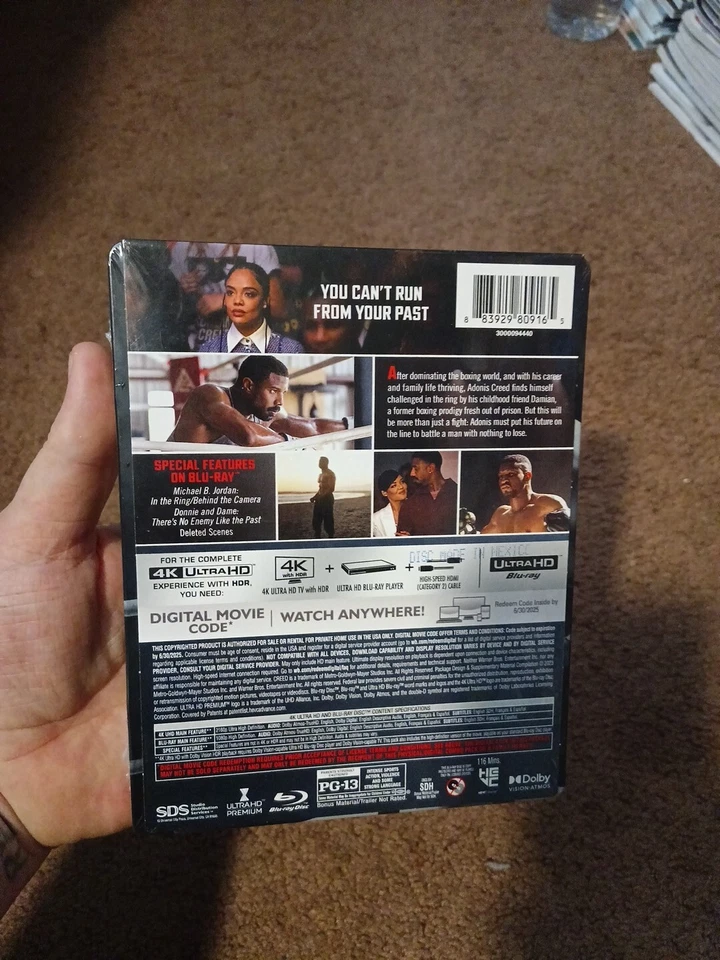 Creed 3 4K Ultra HD + Blu-ray + Digital STEELBOOK III Brand NEW Sealed Rocky OOP Foto 2 de 3