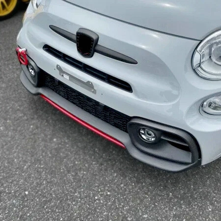 For Fiat 595 Abarth Series 4 Onward Carbon Fiber Front Bumper Lip Splitter kits Foto 4 de 4