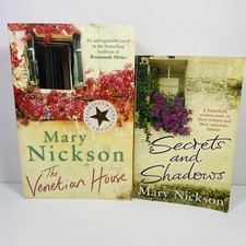 2 Lot Mary Nickson -Secrets and Shadows & The Venetian House Paperbacks