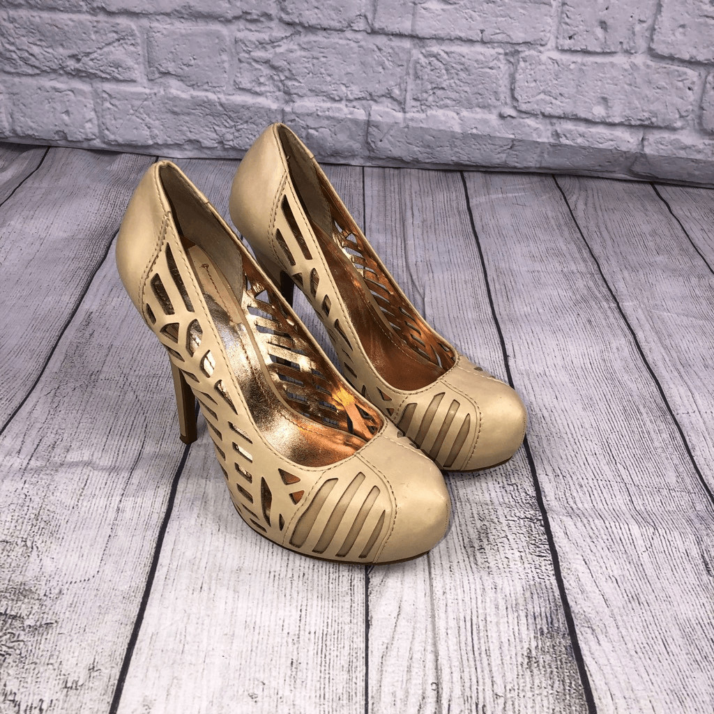 BCBGeneration cutout pattern platform high heels … - image 1