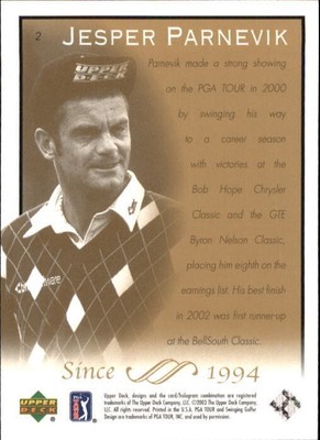 2003 Upper Deck Golf Card #2 Jesper Parnevik | eBay