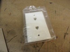 BPL DUAL RJ-11 Wall Plate Flush Mount Wall Jack Screws  40-642 WHITE NEW