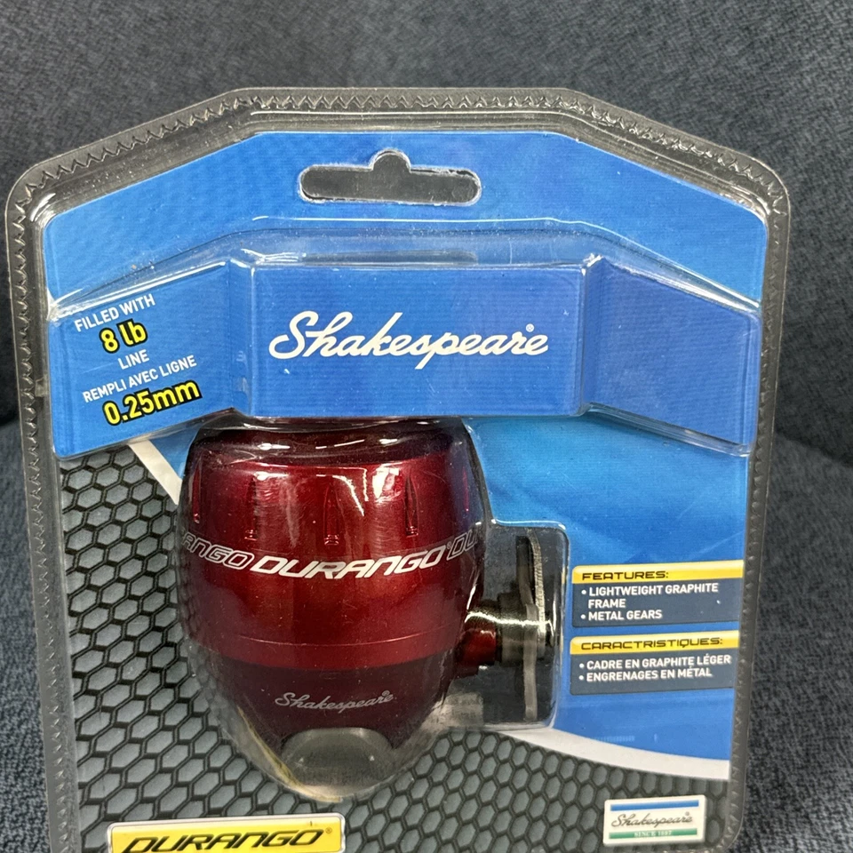 Shakespeare Durango Fishing Reel w/ 8 LB Line - Maroon - Image 3 of 4