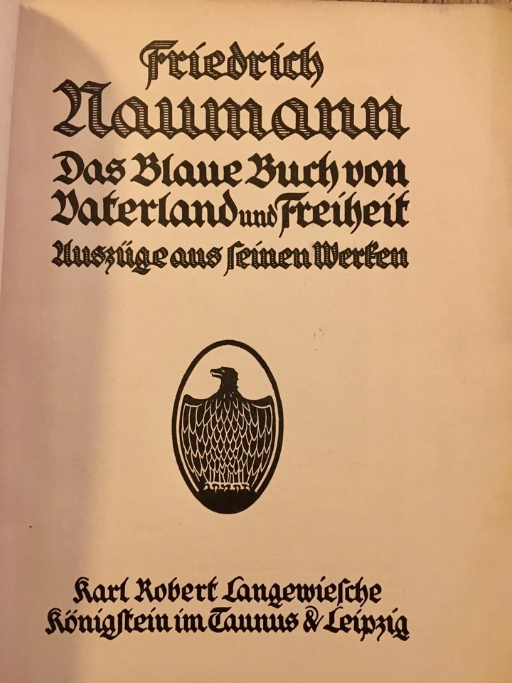 Friedrich Naumann The Blue Book of the Fatherland: German Language 1913 Pre-War Foto 3 de 4