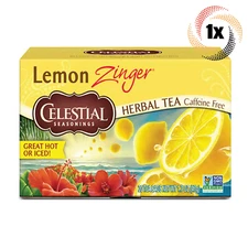 1x Box Celestial Seasonings Lemon Zinger Herbal Tea | 20 Bags Each | 1.7oz