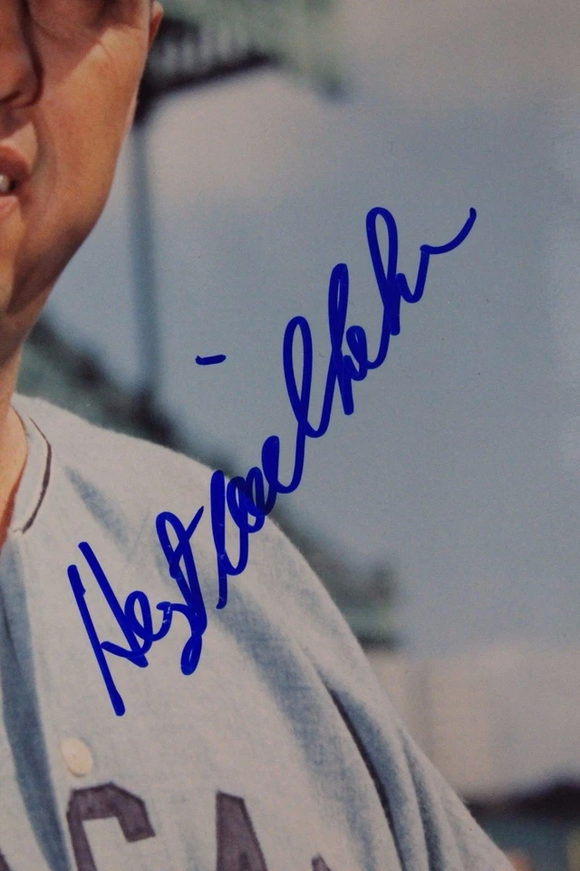 Hoyt Wilhelm Chicago White Sox (d.02) 2x ERA HOF Autograph 8x10 Photo JSA 17F - Image 2 of 4