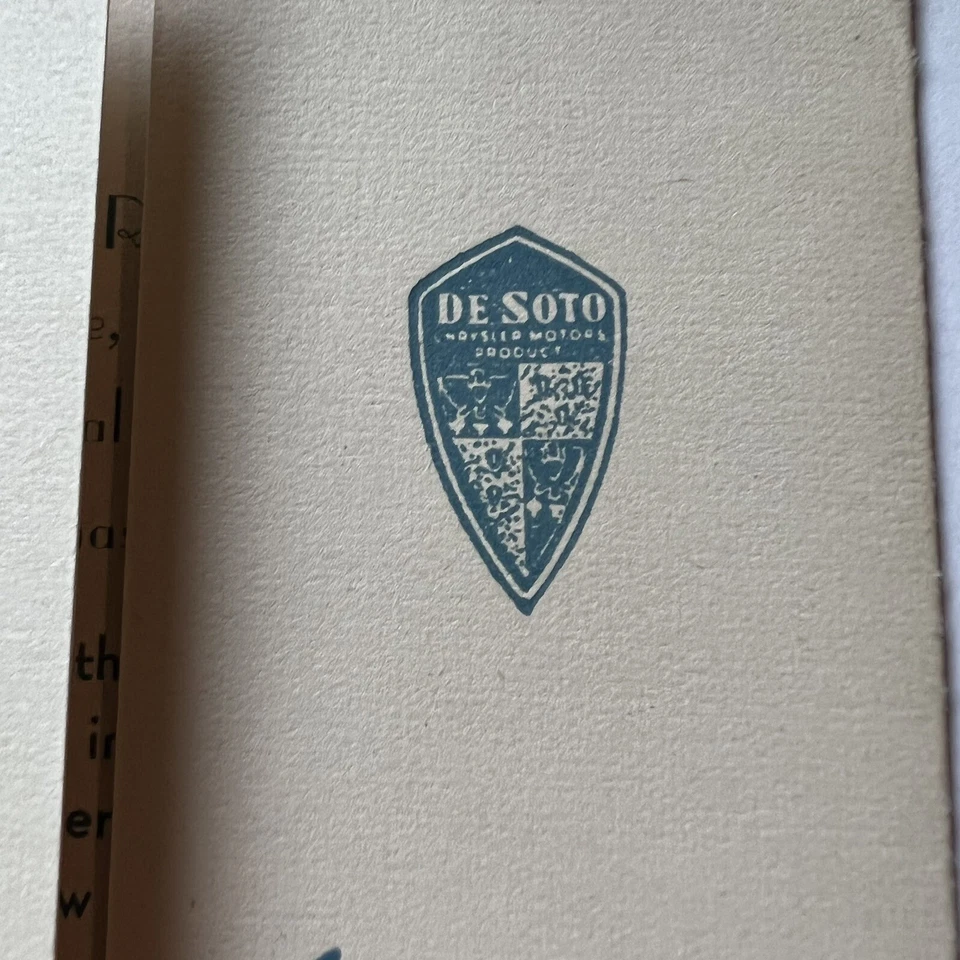 Folleto publicitario Shuster Motors Plymouth Desoto 1947 Fox Lake Wisconsin Foto 3 de 4