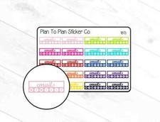 1813 Emails Checklist Tracker Planner Stickers.