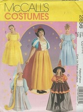 StoryBook Princess Costumes- 5 Views- McCall's Pattern 2856 - Girl's Sz 2 - 4
