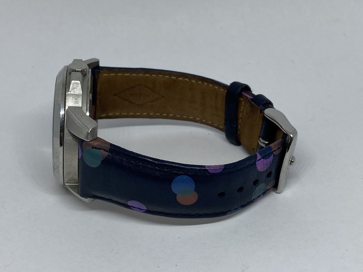 Fossil FS4870 Men\'s Blue Leather Analog Dial Quartz Genuine Wrist Watch UC55 Fossil Men main image 4