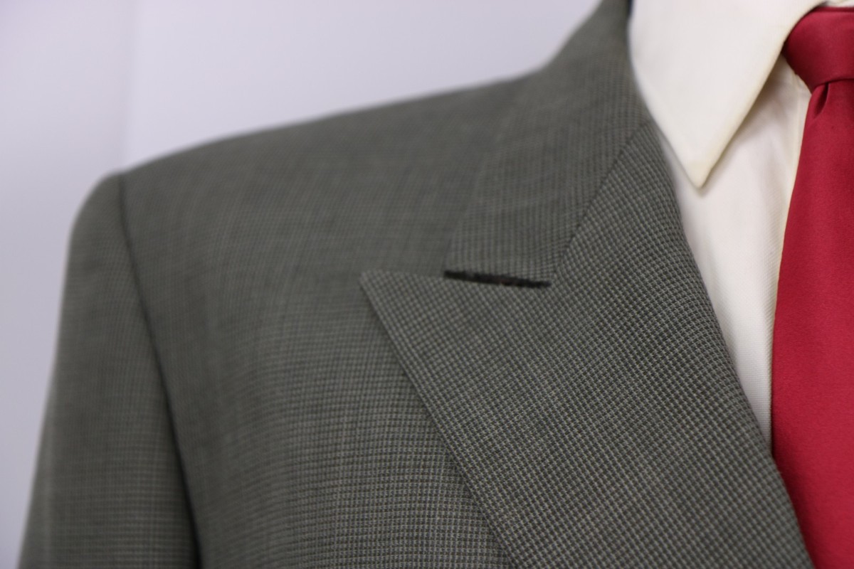 Giorgio Armani Collezioni Gray Check Double Breasted Wool Suit 42