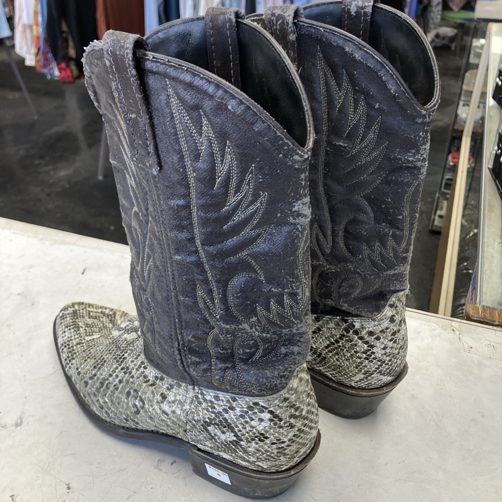 Laredo Genuine Python Leather Cowboy Western Hand… - image 5