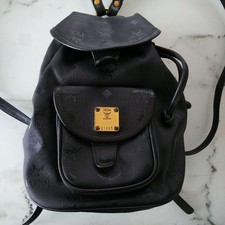 MCM Mini Backpack Shoulder Bag, Black, with Dust Bag