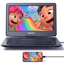 19" Full HD Portable DVD Player w/ 16" Large Screen HDMI 5000mAh Battery USB TF