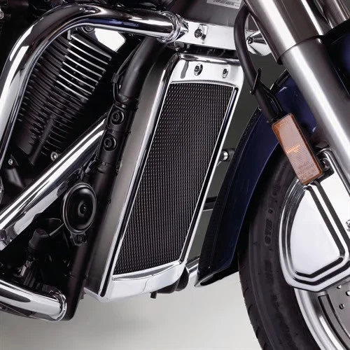 Show Chrome Radiator Grille - Mesh Motorcycle Street Bike 55-302 - Image 3 of 4