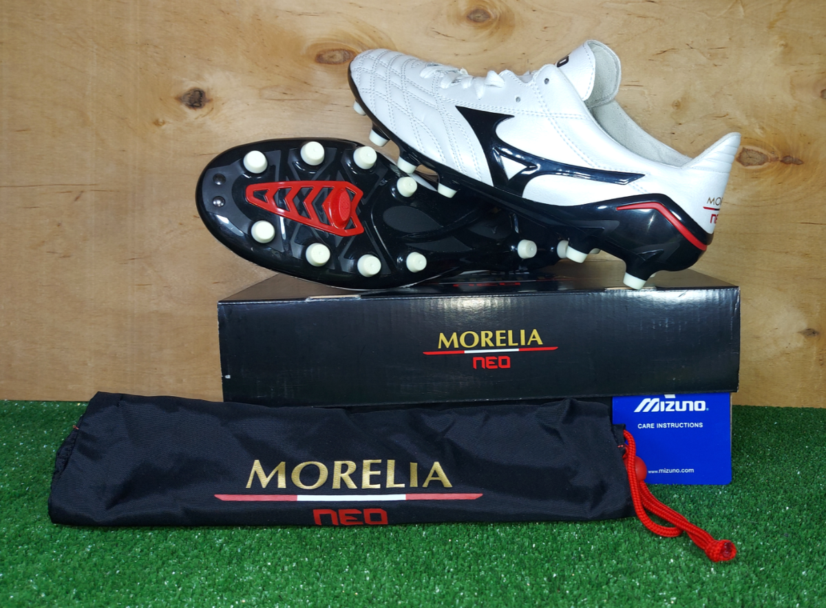 Mizuno Morelia Neo K-Leather FG White/Black Rare boots mens