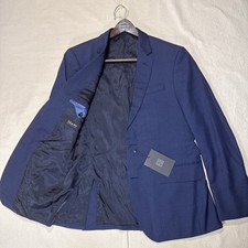 Tollegno 1900 The Black Tux Peak Lapel Tuxedo Jacket  size 38R Merino Wool Navy
