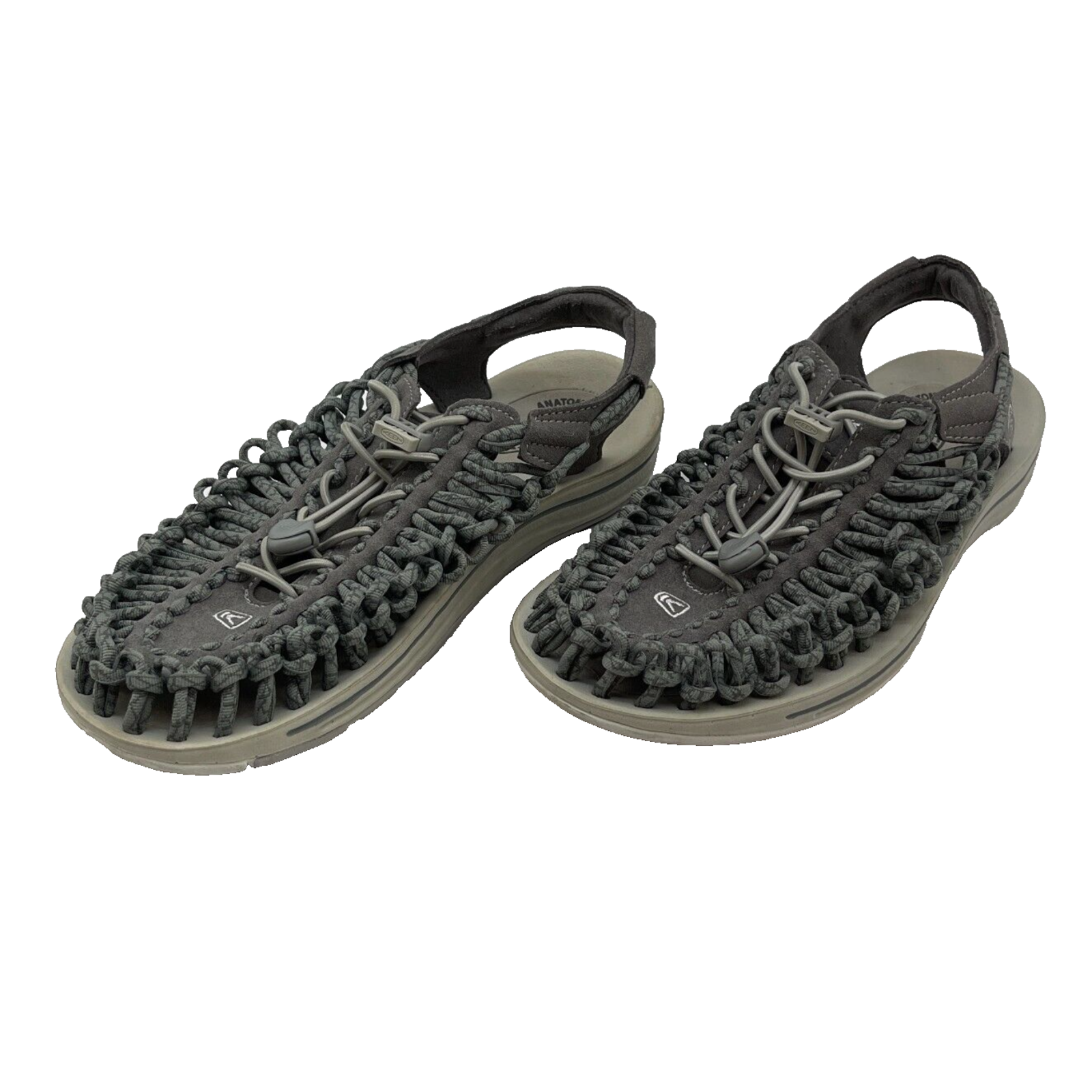 Sandali slip on Keen Uneek da donna grigi in corda intrecciata taglia US 8 5