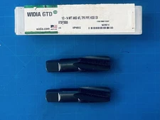 WIDIA GTD 1/2-14 NPT ANSI 4 FL PIPE TAP QTY 2 MACHINIST TOOL DIE MAKER USA