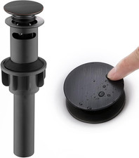 Oil Rubbed Bronze Pop up Sink Drain, Bathroom Vessel Lavatory Vanity Faucet Sin