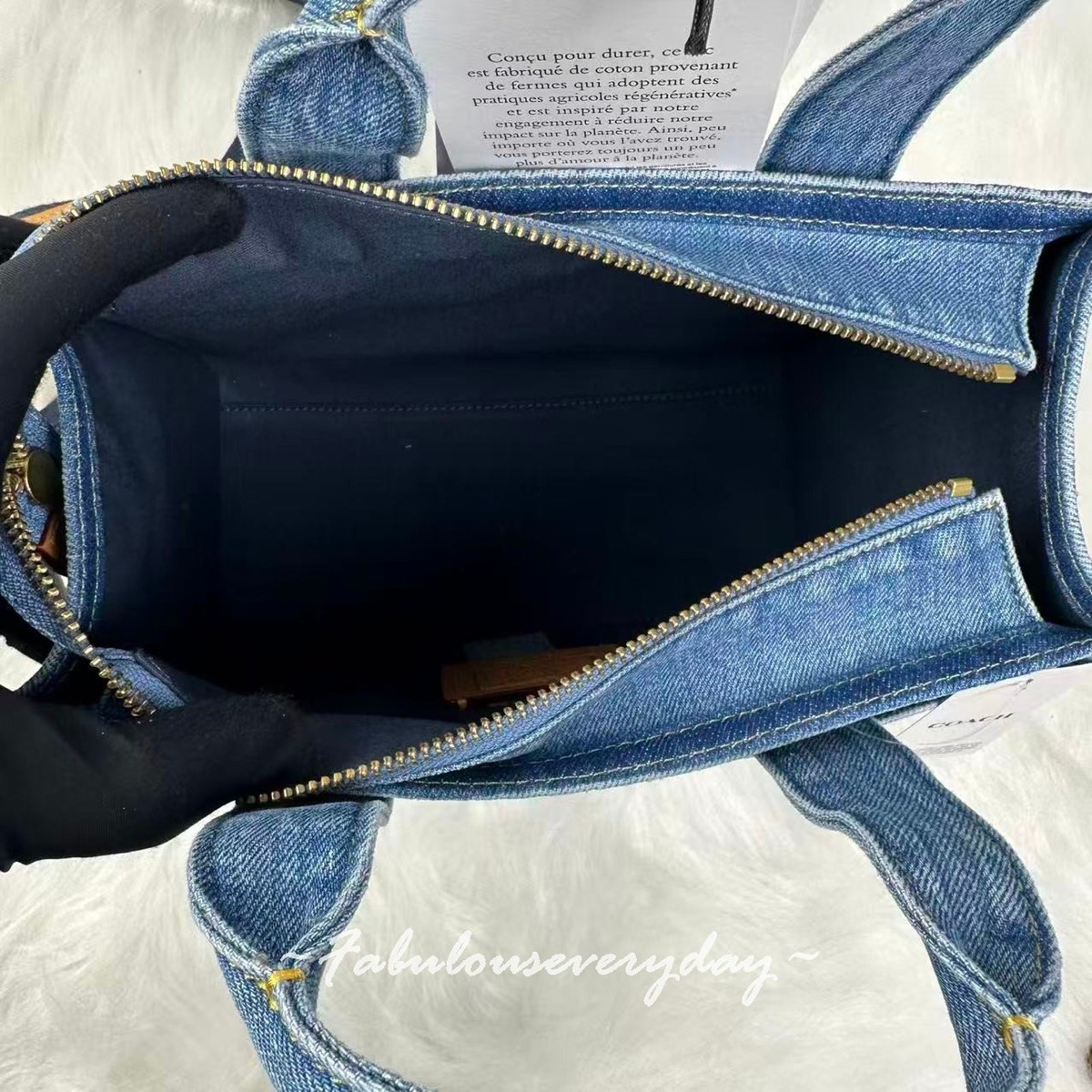 COACH Cargo Tote Bag 26 Crossbody In Denim/Gold/Denim CR659 NWT | eBay