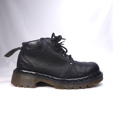 Vintage Dr Martens 8A23 Ankle Boots Black Made In England Size 5 Chunky Y2K