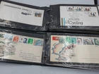 2x First Day Cover Albums c75 GB, 6 Spain, 2 Burma, 2 Niue, 1 IOM, 1 Guernsey