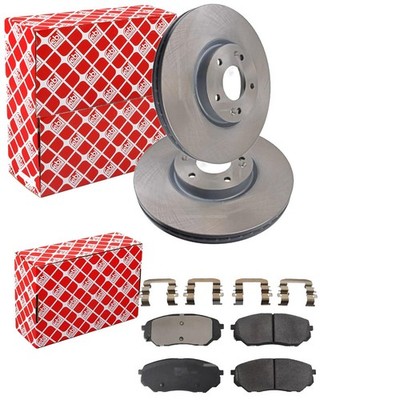 FEBI BREMSSCHEIBEN 321mm + BELÄGE VORNE passend für KIA SORENTO 3 UM 2WD + 4WD