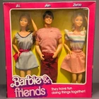 Barbie & Friends Barbie Ken P.J. Mattel Vintage Barbie Doll Set 1982 Damaged Box