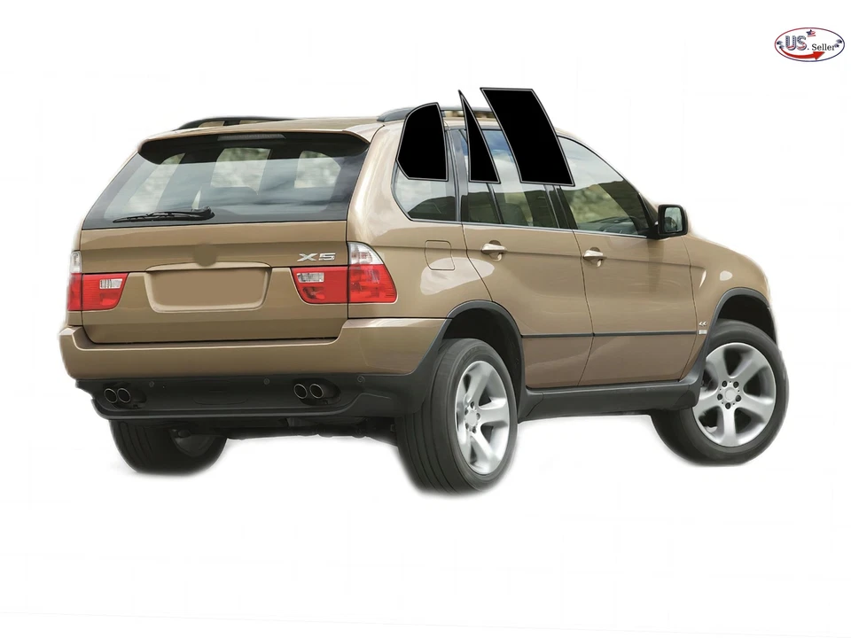 Kit de película de tinte de ventana de 2 capas precortada personalizada computarizada para BMW X5 2001-2006 Foto 3 de 4