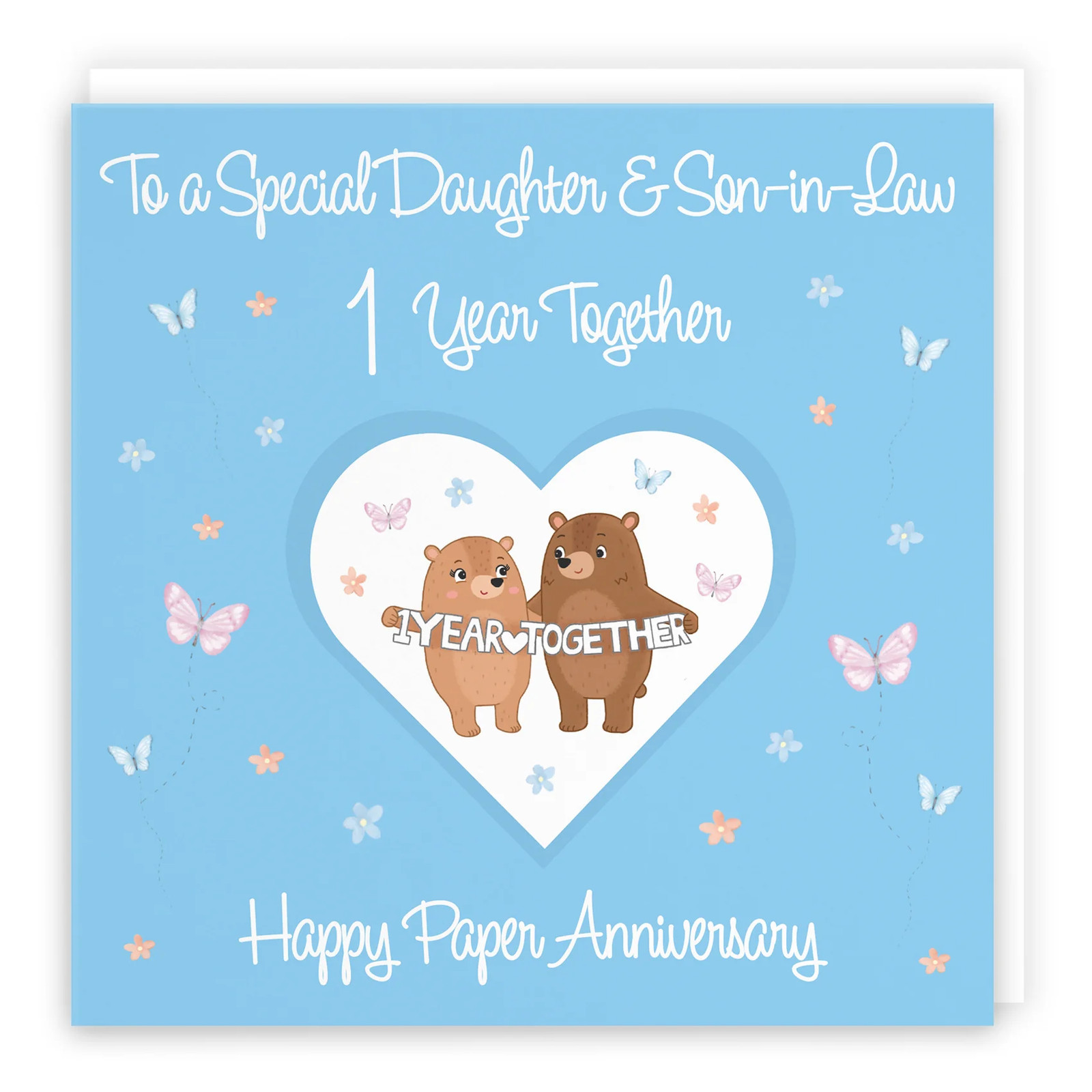 1st Daughter & Son-in-Law Anniversary Card Romantic Meadows
