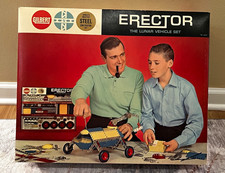 Vintage 1960s Gilbert Erector Lunar Vehicle Set #10127 unbenutzt MIB Space Race Toy