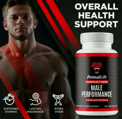 PrimalLift Male Performance, Vitality & Enhancement Pills 2 PACK EXP 9/30/2026