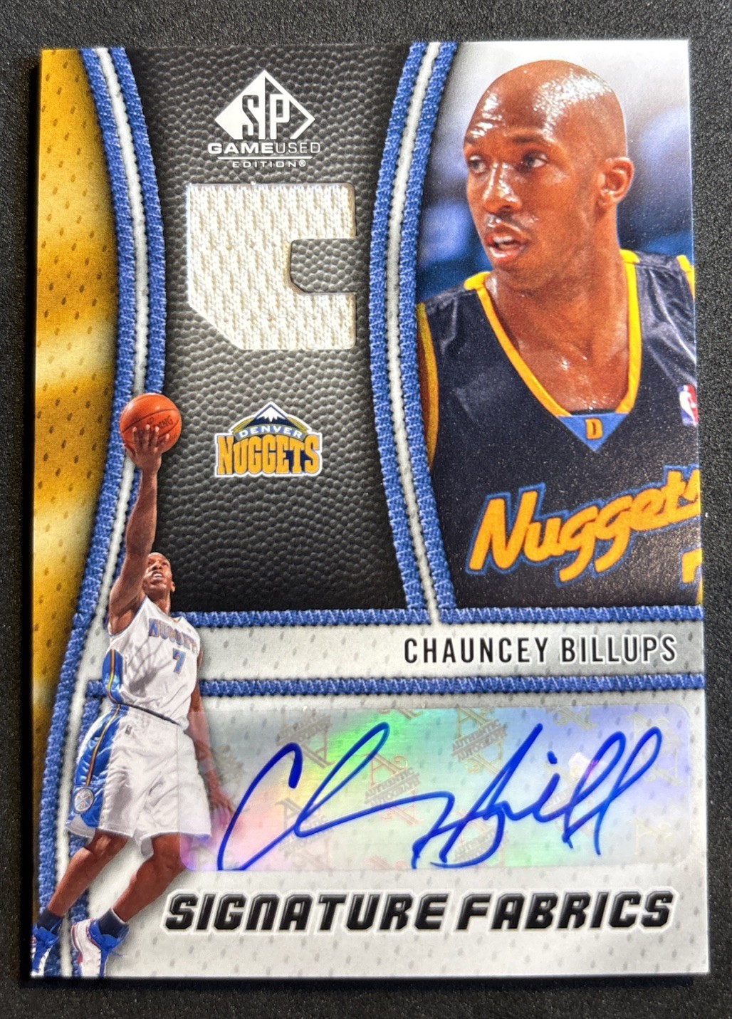 Chauncey Billups #SF-CB 2009-10 SP Game Used Basketball Signature Fabrics