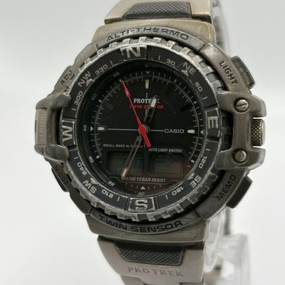 CASIO PRO TREK PRT-700 Twin Sensor Digital Watch From Japan