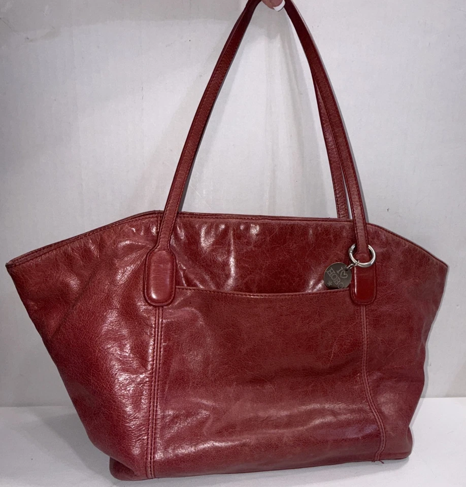Vintage Hobo International Patti Tote Leather Faded Red Old Money Minimalist Bag - Image 2 of 4