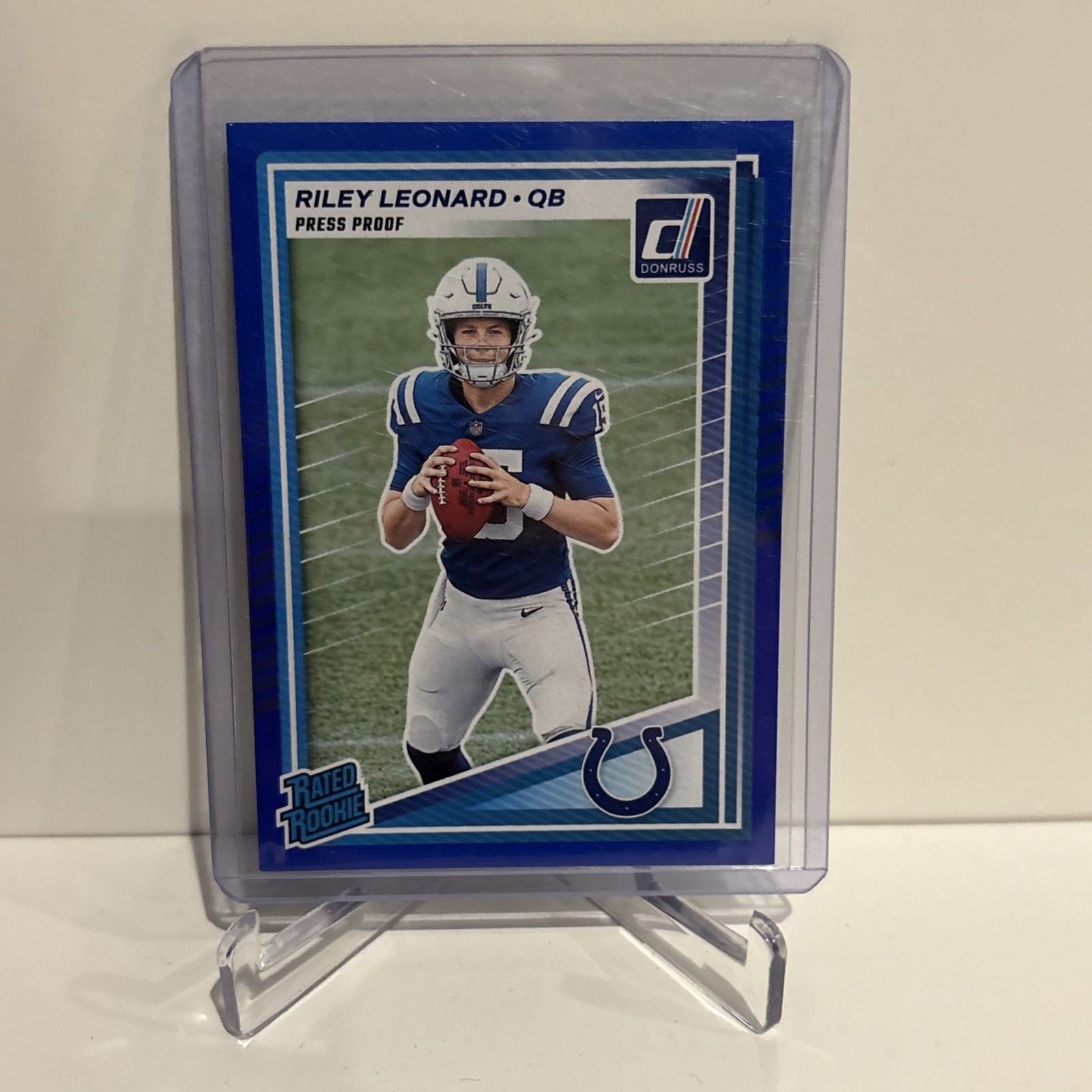 2025 Panini Donruss - Rated Rookie Riley Leonard #341 Press Proof Blue (RC)