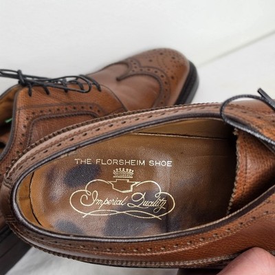 Vintage florsheim imperial Mens Kenmoor Wingtip Oxford Size 11.5
